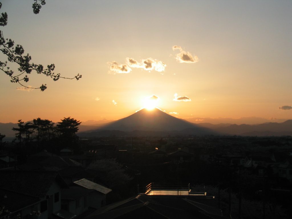 片瀬山からのダイアモンド富士