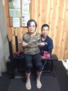最高齢９１才で加圧トレーニング
