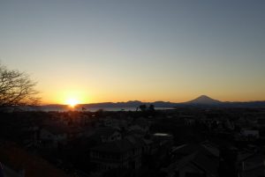 富士山とサンセット