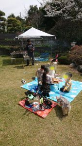 花見BBQとダイアモンド富士