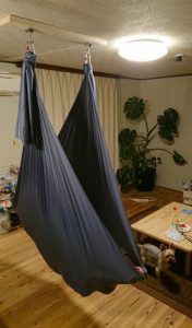 家でもハンモックヨガ